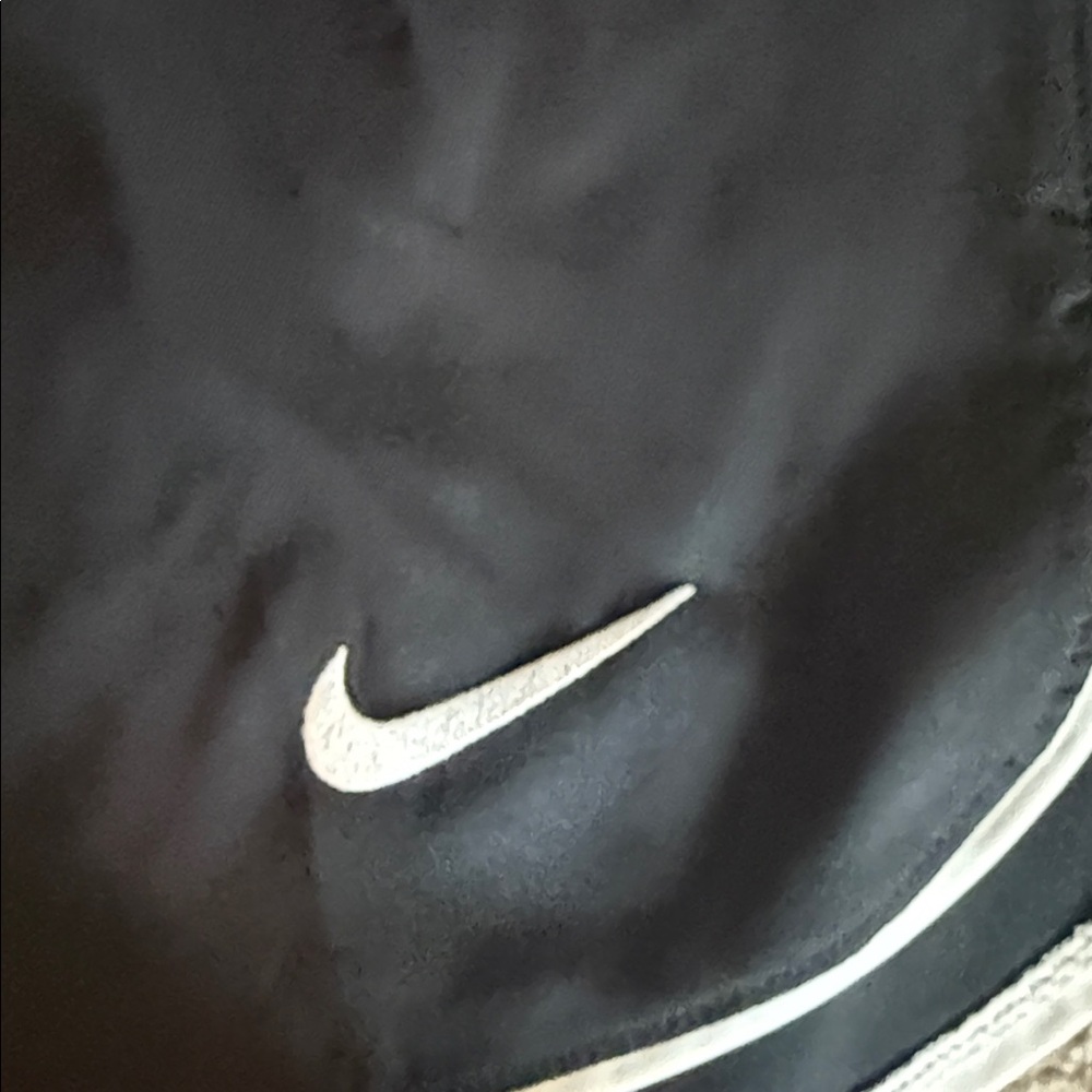Nike Black Soccer Shorts with White Trim - Picture 4 of 5